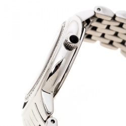 Pre Owned Balmain Silver Stainless Steel Diamonds Eclipse 3291 Women's Wristwatch 34 mm