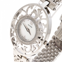 Pre Owned Balmain Mother of Pearl Stainless Steel 3075 Women's Wristwatch 32MM