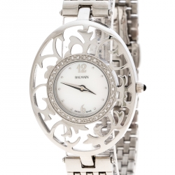 Pre Owned Balmain Mother of Pearl Stainless Steel 3075 Women's Wristwatch 32MM