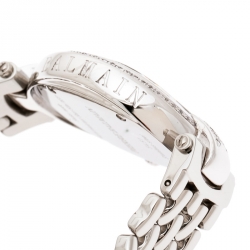 Pre Owned Balmain Mother of Pearl Stainless Steel Diamonds 5451 Women's Wristwatch 30 mm