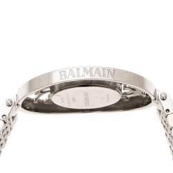 Pre Owned Balmain Mother of Pearl Stainless Steel Diamonds 3075 Women's Wristwatch 32 mm