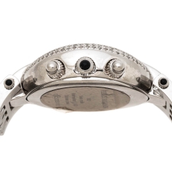 Balmain Silver Stainless Steel and Diamond Excessive Chronograph 5831 Women's Wristwatch 32 mm