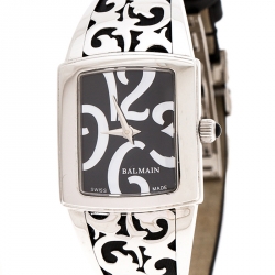 Pre Owned Balmain Black Stainless Steel Elysees Arabesques B3371.32.64 Women's Wristwatch 24 mm