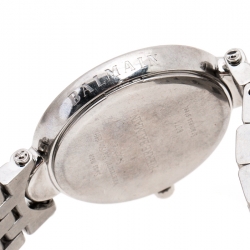 Pre Owned Balmain White Mother of Pearl Stainless Steel Haute Elegance B8071.33.83 Women's Wristwatch 27MM