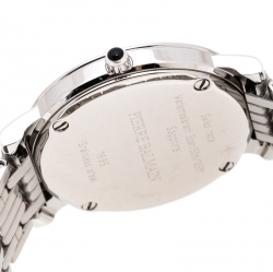Pre Owned Balmain Silver Stainless Steel Diamonds B1695 Women's Wristwatch 29 mm