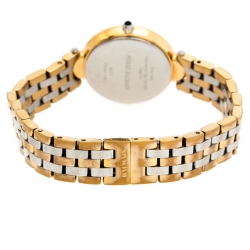 Pre Owned Balmain Mother of Pearl Two-Tone Stainless Steel Diamonds Haute Elegance 8076 Women's Wristwatch 27 mm