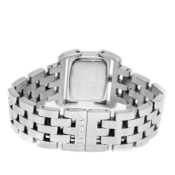 Pre Owned Balmain Silver Stainless Steel Diamond 2198 Rectangular Women Wristwatch 24 mm