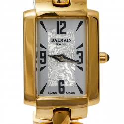 Pre Owned Balmain Silver Yellow Gold Plated Stainless Steel Balmya 2083 Women's Wristwatch 18.50 mm