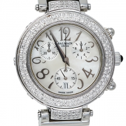 Balmain Mother Of Pearl Stainless Steel Diamonds B5793.33.82 Women's Wristwatch 35 mm