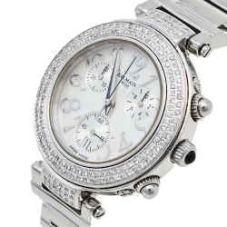 Pre Owned Balmain Mother Of Pearl Stainless Steel Diamonds B5793.33.82 Women's Wristwatch 35 mm