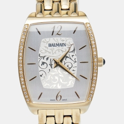 Pre Owned Balmain Silver Gold Plated Stainless Steel Arcade B1733 Women's Wristwatch 30 mm 