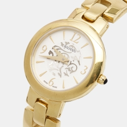 Pre Owned Balmain Silver Gold Plated Stainless Steel Balmya B4810.33.14 Women's Wristwatch 27 mm
