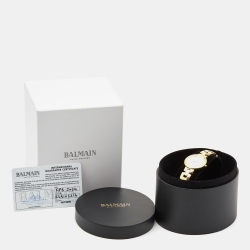 Pre Owned Balmain Silver Gold Plated Stainless Steel Balmya B4810.33.14 Women's Wristwatch 27 mm