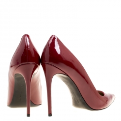 Barbara Bui Red Patent Leather Metal Pointed Toe Pumps Size 41