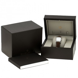 Pre Owned Baume & Mercier White Stainless Steel Hampton Women's Wristwatch 22 mm