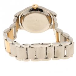 Baume & Mercier White Mother of Pearl Yellow Gold Capped Stainless Steel Women's Wristwatch  30 mm