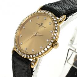 Pre Owned Baume & Mercier 18 K Yellow Gold Womens Wristwatch 26 MM