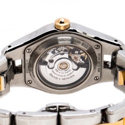 Pre Owned Baume & Mercier Mother of Pearl Two-Tone Stainless Steel Linea 10114 Women's Wristwatch 27 MM