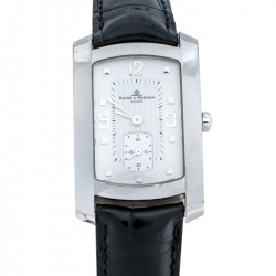Baume & Mercier Stainless Steel Leather Hampton Women's Wristwatch 26 mm