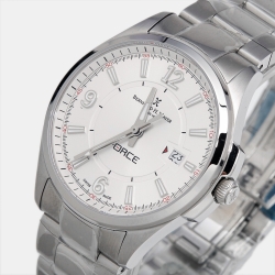 Pre Owned Bernhard H. Mayer Silver White Stainless Steel Force Artemis Women's Wristwatch 37 mm