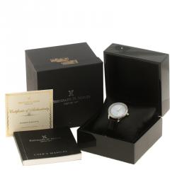 Bernhard H Mayer Blue Mother of Pearl Stainless Steel and Diamond Starlette Women's Wristwatch 34 mm