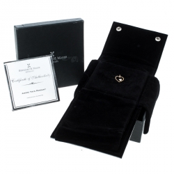 Pre Owned Bernhard H. Mayer Amore Twin Diamonds 18k Yellow Gold Pendant