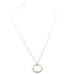 Pre Owned Bernhard H. Mayer Glimmer Diamond 18k Yellow Gold Pendant Necklace
