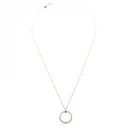 Pre Owned Bernhard H. Mayer Glimmer Diamond 18k Yellow Gold Pendant Necklace