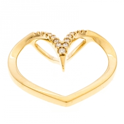 Bernhard H. Mayer Milena Heart Diamond 18k Yellow Gold Pendant 