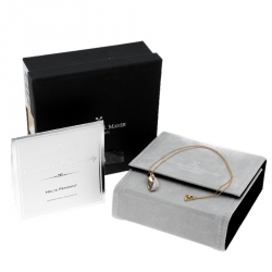 Pre Owned Bernhard H. Mayer Helix Diamond Two Tone 18k Gold Pendant Necklace