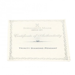Pre Owned Bernhard H. Mayer Trinity Diamond Two Tone 18K Gold Pendant Necklace