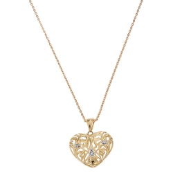 Bernhard H. Mayer Clara Diamond 18K Yellow Gold Heart Pendant