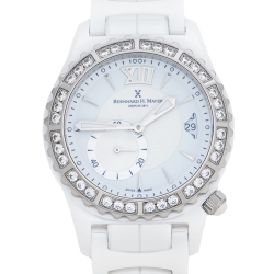 Bernhard H. Mayer White La Vida Ceramic Diamond B2416/CW Women's Wristwatch 38 mm