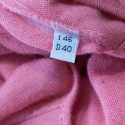 Blumarine Salmon Pink Cotton Silk Embellished Button Front Cardigan L