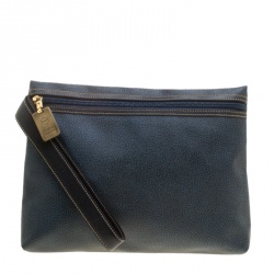 Borbonese Navy Blue PVC Clutch