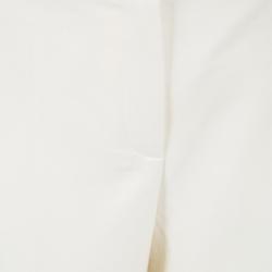 Pre Owned Boss By Hugo Boss Cream Wool Straight Fit Teganolina Trousers M
