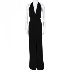 مملوكة مسبقًا Boss By Hugo Boss Black V-Neck Sleeveless Diwendyn Maxi Dress M