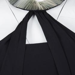 مملوكة مسبقًا فستان بوس باي هوغو بوس ماكسي حمالات رقبة مزخرف أسود S