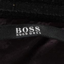Pre Owned Boss By Hugo Boss Burgundy Draped Strapless Dilusia Maxi Dress S