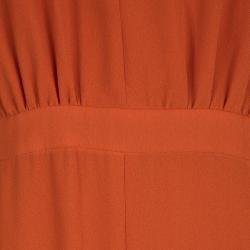 مملوكة مسبقًا  فستان بوس باي هوغو بوس ماكسي رقبة ديويندين ملتفة ياقة ملتفة حول الظهر بلونغ برتقالي M