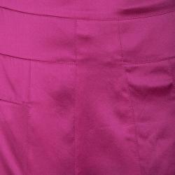 Pre Owned Boss by Hugo Boss Pink Silk Satin Varana Maxi Skirt M