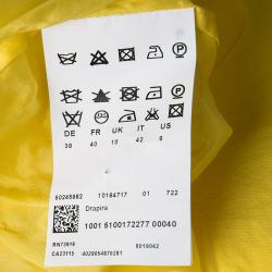 Pre Owned Boss By Hugo Boss Yellow Sleeveless Drapira Dress M