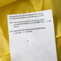 Pre Owned Boss By Hugo Boss Yellow Sleeveless Drapira Dress M