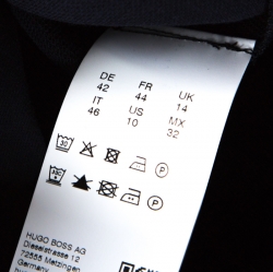 Pre Owned Boss By Hugo Boss Navy Blue Drawstring Waist Maxi Bendrah Skirt L