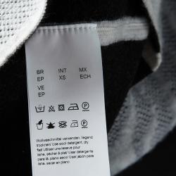 مملوكة مسبقًا Boss By Hugo Boss Grey Animal Pattern Knit Long Sleeve Flaiza Dress XS