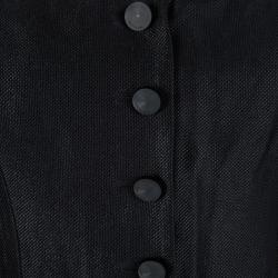 Pre Owned توب كورسيه بوس باي هوغو بوس بلا أكمام تفاصيل سفلية أسود L