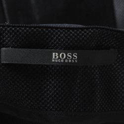 Pre Owned توب كورسيه بوس باي هوغو بوس بلا أكمام تفاصيل سفلية أسود L