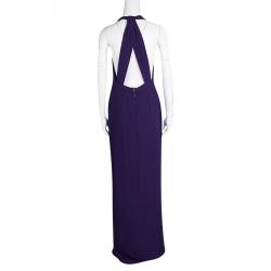 مملوكة مسبقًا Boss By Hugo Boss Purple V-Neck Sleeveless Diwendyn Maxi Dress M