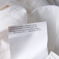 مملوكة مسبقًا Boss Orange By Hugo Boss White Cotton Ruffle Detail Belted Antara Dress S