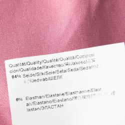 Pre Owned Boss By Hugo Boss Pink Silk Satin Asymmetric Sleeveless Maxi Dress M 